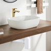 Trap basin brass Balneo white square