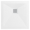 Balneo Stone Tray composite shower tray 90 x 90 x 2.5 cm white low square