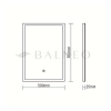 Balneo Lumin 50 x 70 cm Rectangular Backlit Mirror