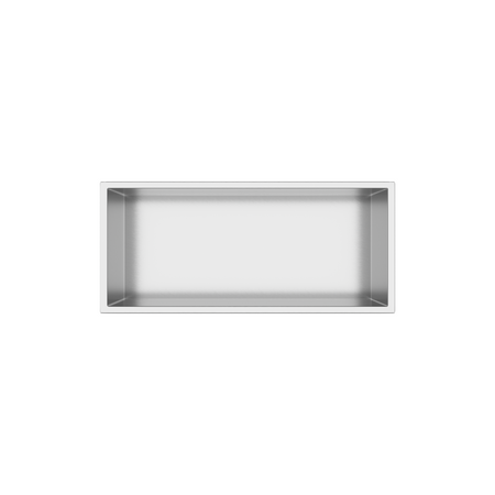 Balneo WALL-BOX ONE Inox 45x20x10 cm stainless steel recessed shelf with collar