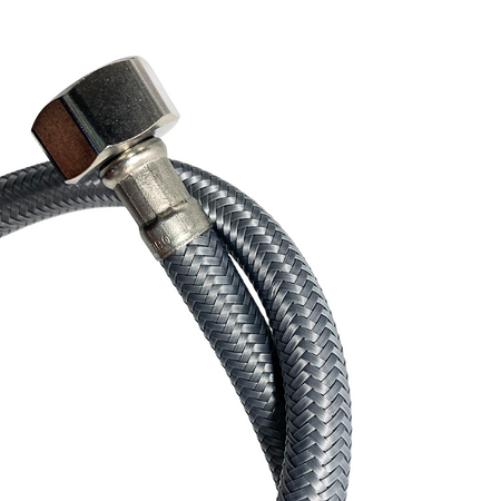 Wężyk przyłączeniowy Balneo PEX w oplocie szarym 1/2" x 1/2" 50 cm