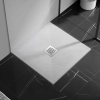 Brodzik z konglomeratu mineralnego Balneo Stone Tray 90 x 90 x 2,5 cm biały niski kwadratowy