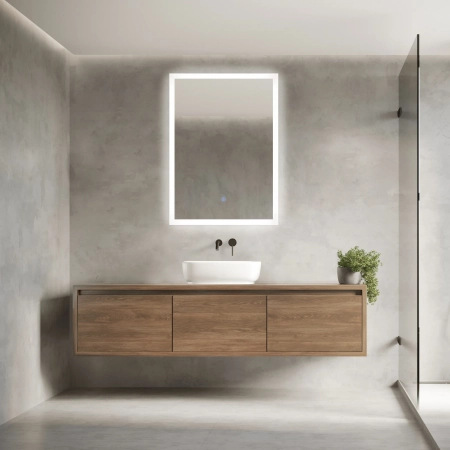 Backlit Rectangular Mirror Balneo Cosmo 80 x 100 cm