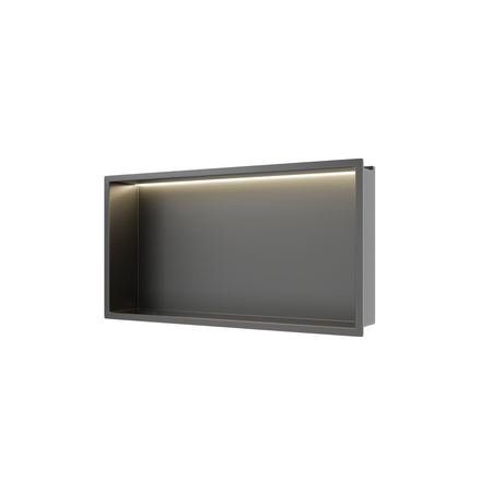 Półka wnękowa Balneo Wall Box LED Gun Metal 60 x 30 x 10 cm