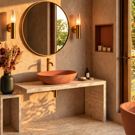 Umywalka SOVELIA Solid Surface Cotto Antico