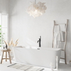 Balneo ROMA freestanding bathtub 170 x 80 cm white acrylic with stainless steel frame and 6 stabilising legs with overflow and black plug