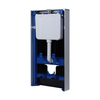 Balneo Fix-Frame Glass Black surface-mounted WC frame, black, tempered glass