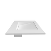 ALVERIA Solid Surface Washbasin Coco White with Linear Drain 80 cm