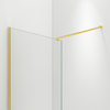 Shower screen Balneo Beira 50 x 200 cm gold glass transparent 8 mm