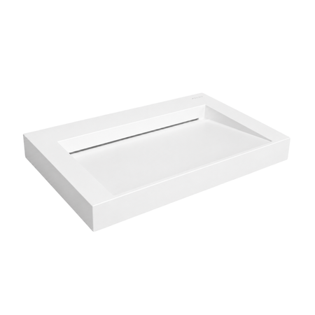 Umywalka VELORIA Solid Surface Coco White/Biała z odpływem liniowym 60 cm