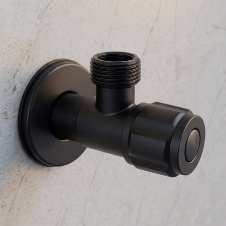 Zawór kątowy z głowicą ceramiczną model 2 BLACK 1/2 x 3/8