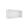 Balneo WALL-BOX ONE White 45x20x10 cm white stainless steel recessed shelf with collar