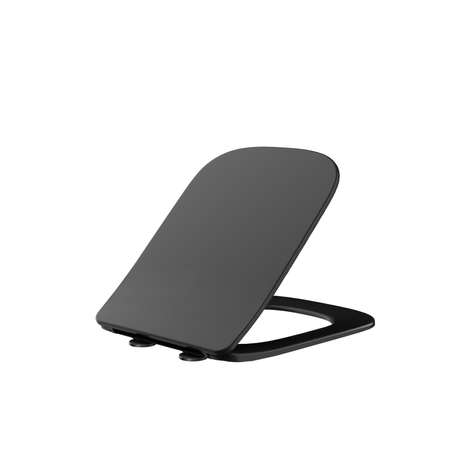 Black Balneo LUGA Soft-Close Toilet Seat for WC Bowl