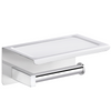 Paper holder with phone shelf Balneo Qube chrome