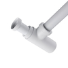 Trap basin brass Balneo white round