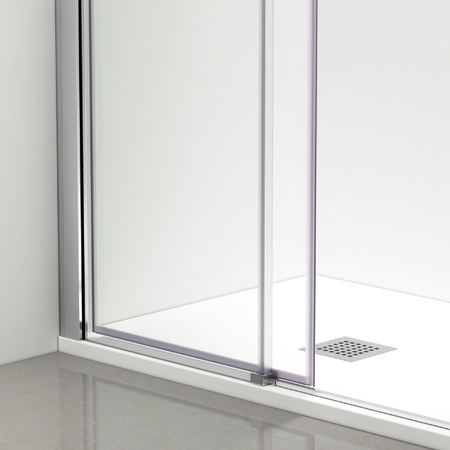 Shower enclosure sliding Balneo Rio 100 x 100 cm chrome transparentna