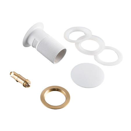 Basin plug brass Balneo Klik Klak A white with overflow