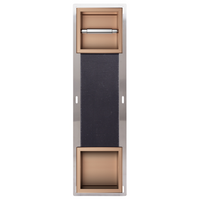 Balneo Wall Box Paper 2 Copper – Built‐In Wall-Mounted Stainless Steel Paper Holder with Storage compartment