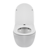 Balneo Luna White Rimless Wall-Hung WC Pan, Collarless, with Slow-Closing Duroplast Seat