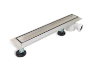 Linear drain floor Balneo Side Drain 50 cm double-sided with panel made of stainless steel brushed with side trap