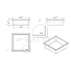 Balneo Wall Box One Gun Metal 30 x 30 x 10 cm brushed stainless steel recessed shelf with flange