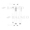 Balneo Cascade Shower Head Model 1 Black