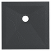 Balneo Stone Tray composite shower tray 80 x 80 x 2.5 cm dark grey low square