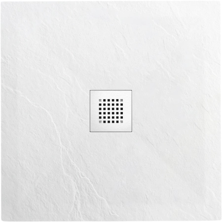 Balneo Stone Tray composite shower tray 80 x 80 x 2.5 cm white low square