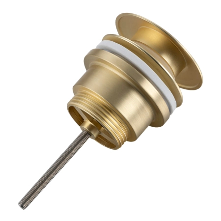Balneo Universal Brass Click-Clack D-Type Sink Plug – Brushed Gold