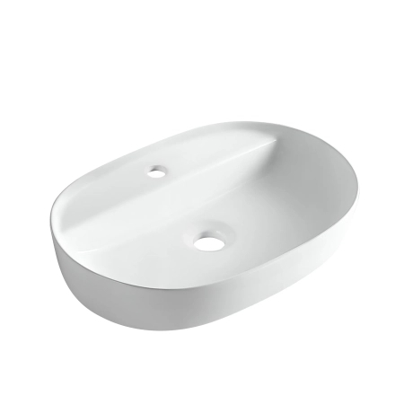 Balneo Alvio Countertop Washbasin, 61.5 × 41.5 cm, White Ceramic