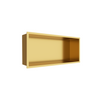 Balneo WALL-BOX ONE Gold 45x20x10 cm gold stainless steel recessed shelf with collar