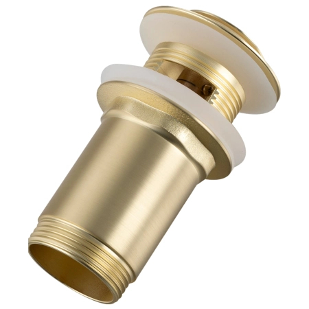 Balneo Brass Click-Clack E Basin Pop-Up Waste with Overflow – Brushed Gold