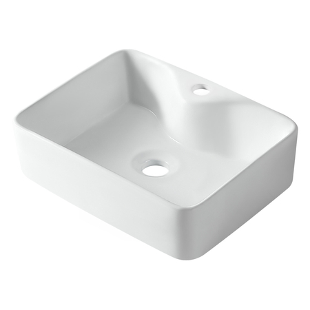 Umywalka nablatowa Balneo Savia 49 x 38 biała ceramiczna