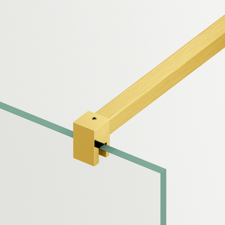 Ścianka prysznicowa Balneo Beira 60 x 200 cm złota szkło transparentne 8 mm