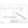Slope profile Balneo black for glass right 170 cm