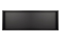 Półka wnękowa Balneo Wall Box One Black 90 x 30 x 10 cm czarna ze stali nierdzewnej z kołnierzem