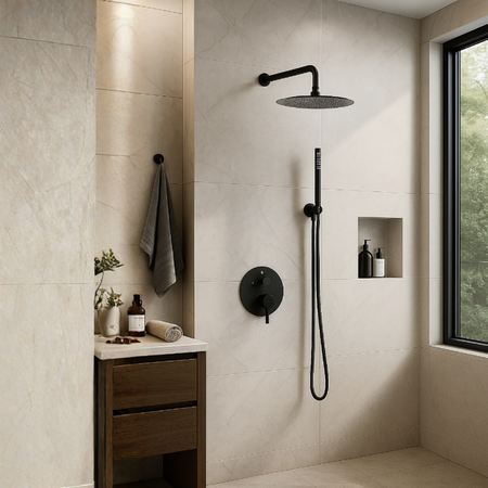 Balneo Cascade shower mixer set of 2 black