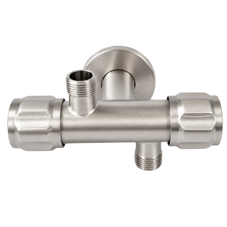 Angle valve with ceramic cartridge model 5 INOX 1/2 x 3/8 x 3/8
