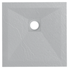 Balneo Stone Tray composite shower tray 80 x 80 x 2.5 cm light grey low square