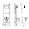 Balneo concealed WC set Fix-Frame Narrow frame with white Luxa Tornado WC bowl