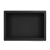 Balneo WALL-BOX ONE Black 30x20x10 cm black stainless steel recessed shelf with collar