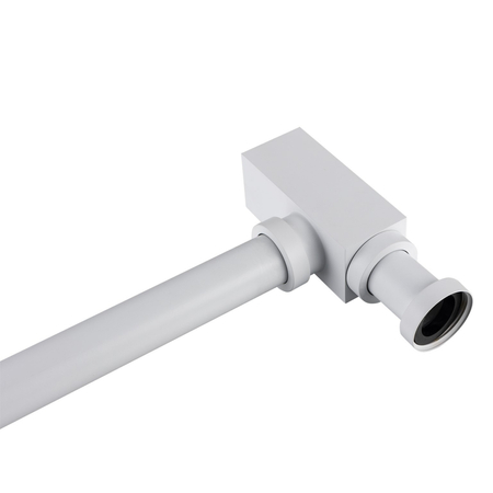 Syfon umywalkowy mosiężny Balneo biały kwadratowy