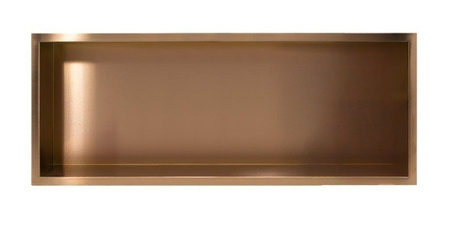 Półka wnękowa Balneo Wall Box One Copper 90 x 30 x 7 cm miedziana ze stali nierdzewnej z kołnierzem