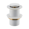 Basin plug brass Balneo Klik Klak B white without overflow