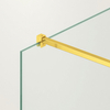 Shower screen Balneo Beira 120 x 200 cm gold glass transparent 8 mm