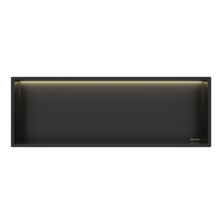 Półka wnękowa Balneo Wall Box LED Czarna 90 x 30 x 10 cm