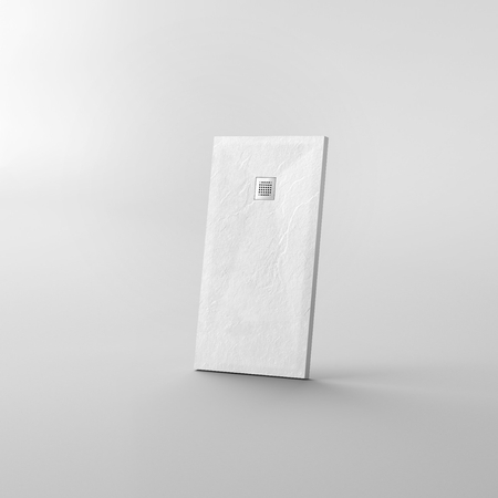 Composite Shower Tray Balneo Stone Tray 140 x 80 x 2.5 cm, Low-Profile Rectangular, White