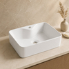 Umywalka nablatowa Balneo Savia 49 x 38 biała ceramiczna