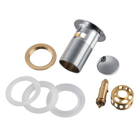 Basin plug brass Balneo Klik Klak G chrome with basket strainer and overflow