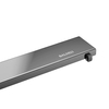 Balneo Duplex Next Gun Metal 100 cm Double-Sided Brushed Stainless Steel Linear Floor Drain with Low Siphon and Deep Sediment Trap